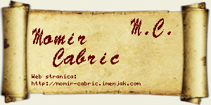 Momir Čabrić vizit kartica